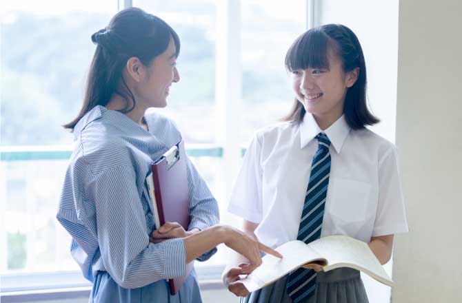 モチベーションが上がらない時も、担当コーチが生徒と対話し、自発的行動を促します。